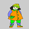 Lazy fat  girl coloring