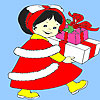 Little girl birthday gift coloring