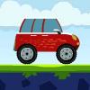 Little red car over the bridge