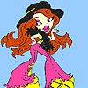 Long haired and hat girl  coloring