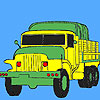 Military green trucks coloring