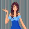 Model Loves Blue Dress