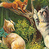 Naughty cats on the tree slide puzzle