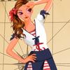 Navy Bue On Her Outfit