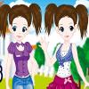 New twins school girls