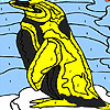 Penguin at the north pole coloring