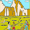 Picnic at the mountain coloring