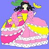 Princess at the  masquerade coloring