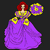 Purple dress girl coloring