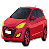 Red Hyundai  car coloring