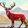 Red mountain deer slide puzzle