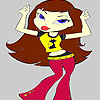Red pants girl coloring