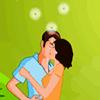 Romantic Couple Kiss