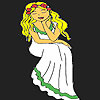 Sleepy angel coloring