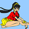 Summer and sweety girl coloring