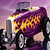 Violet fire car slide puzzle